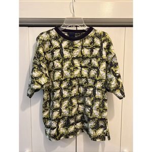 VTG 90s Generra T-Shirt Rare Retro GEOMETRIC/ABSTRACT Design Sz MEDIUM